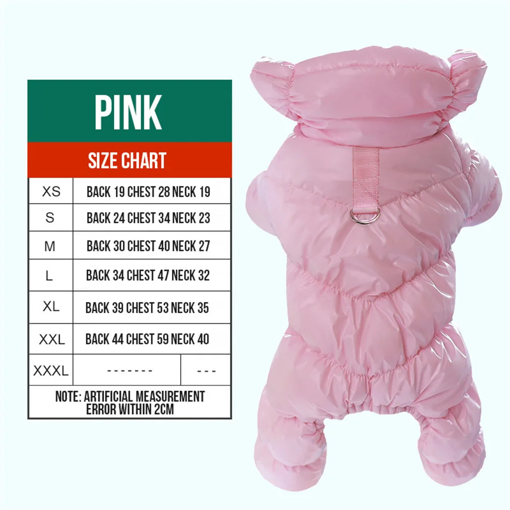 Mono impermeable de invierno para perros de razas pequeñas | Buzo cálido para mascotas