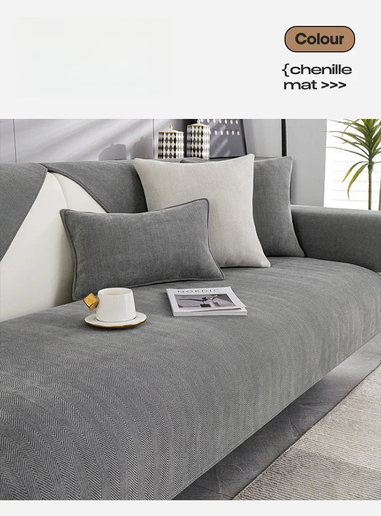 Universal Chenille Fabric Non-Slip Sofa Seat Cover | Home Decor