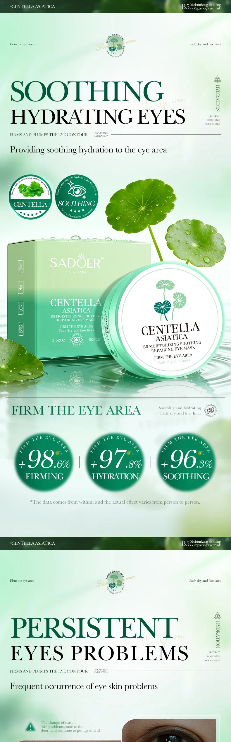 80pcs Collagen Eye Masks for Dark Circles & Wrinkles Relief