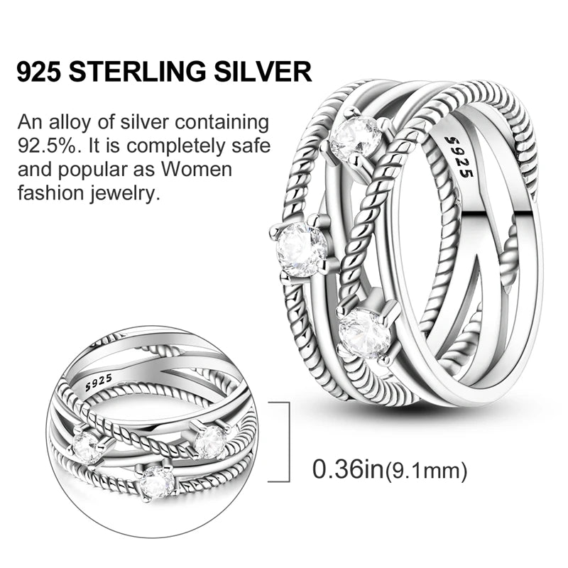 High-Quality 925 Sterling Silver Infinite Love Ring for Women