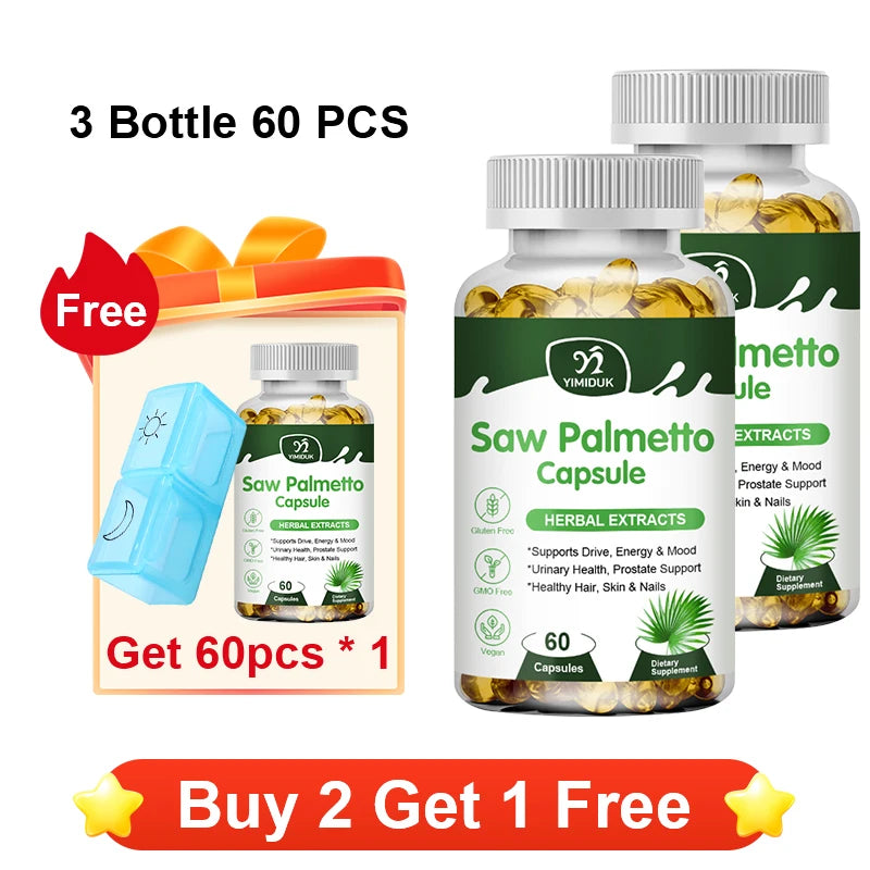 Saw Palmetto Supplement for Prostate Health & Hair Growth