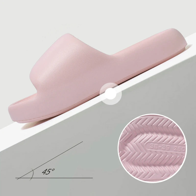 Unisex Non-Slip Pillow Slides | Soft Sole Summer Slippers
