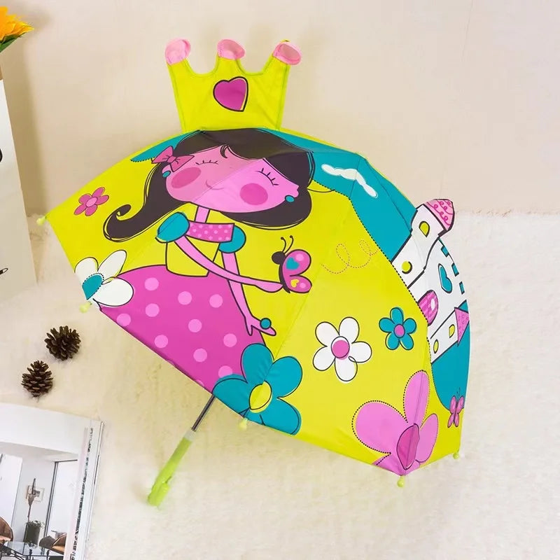 Cute Cartoon Children Umbrella | Fun 3D Ear Design for Kids
