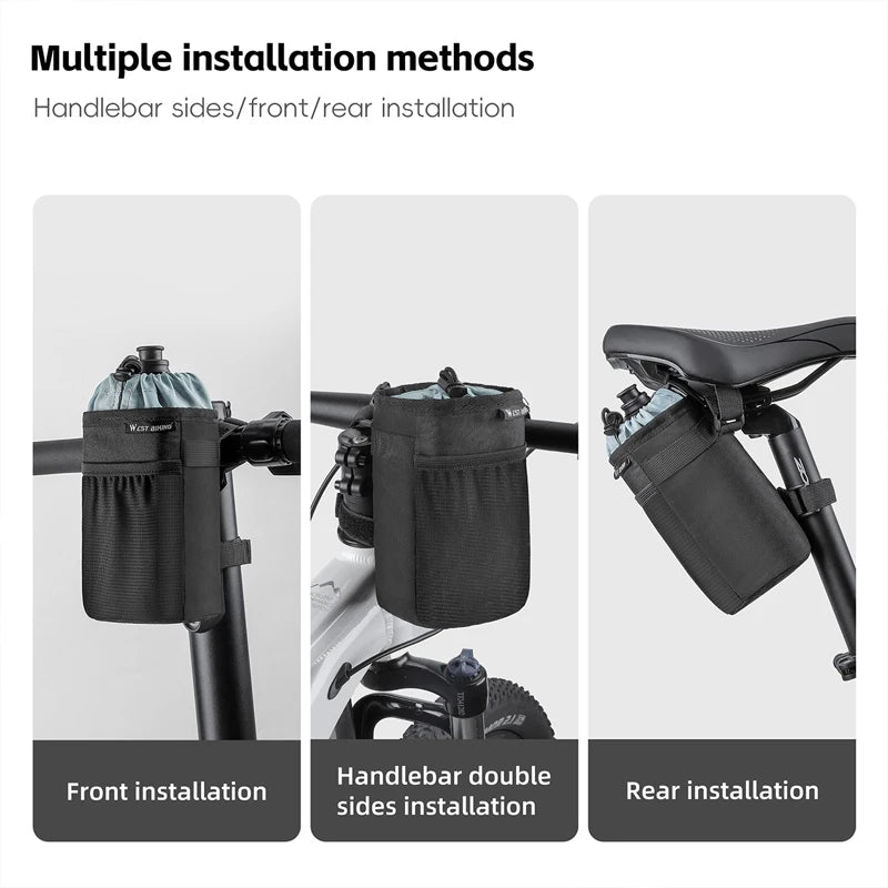 Bicycle Handlebar Bag | Water Bottle Carrier & Insulation Bag