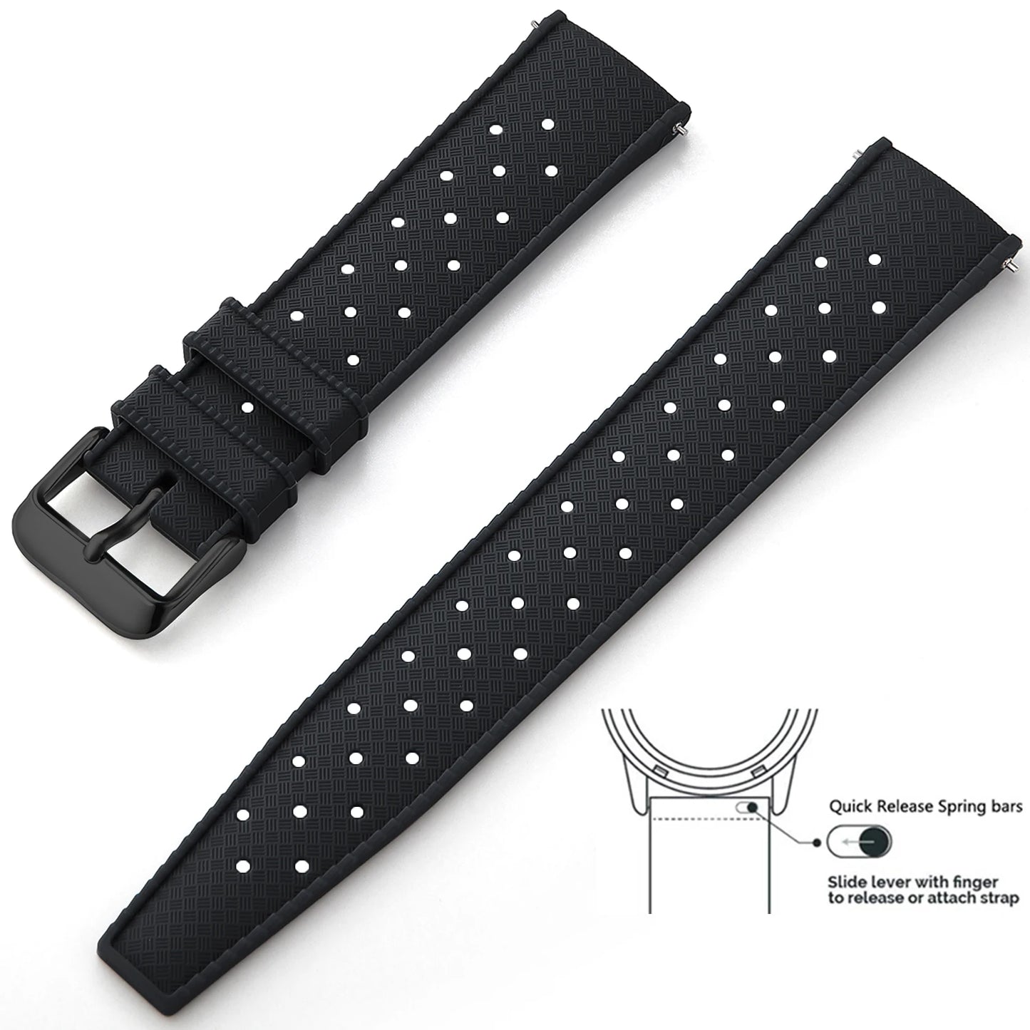 Tropical Silicone Watch Band | Quick Release Rubber Strap