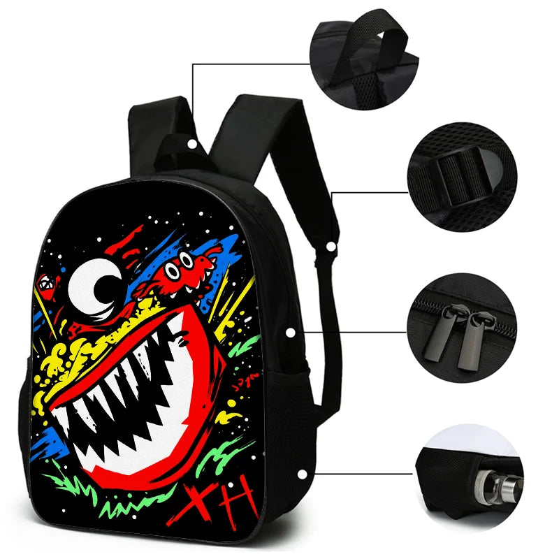 Lightweight Shark Print Backpack Set | Stylish School & Travel Bags