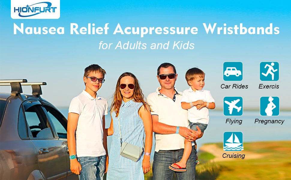 Acupressure Wristbands for Motion & Morning Sickness Relief