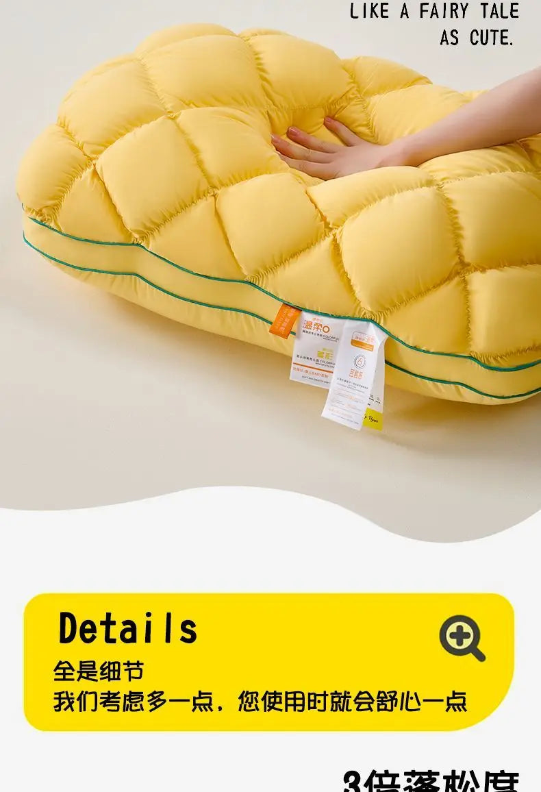 Soft Pineapple Bread Pillow | Fluffy Neck Support for Sleep
