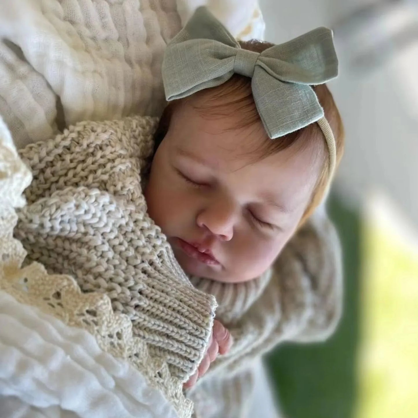 Muñeca reborn durmiente hecha a mano de 19 pulgadas | Regalo perfecto