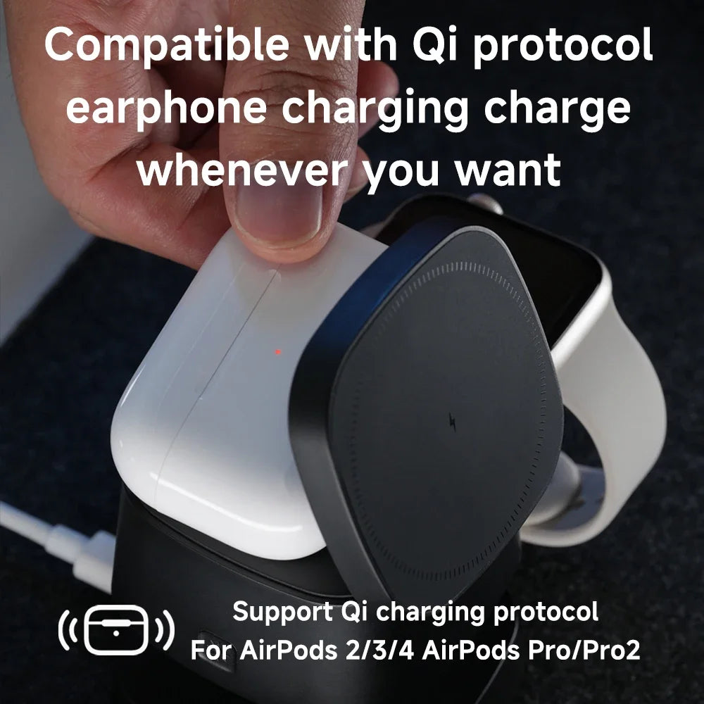 Magnetic 3-in-1 Wireless Charging Station | Fast Charging & Lamp
