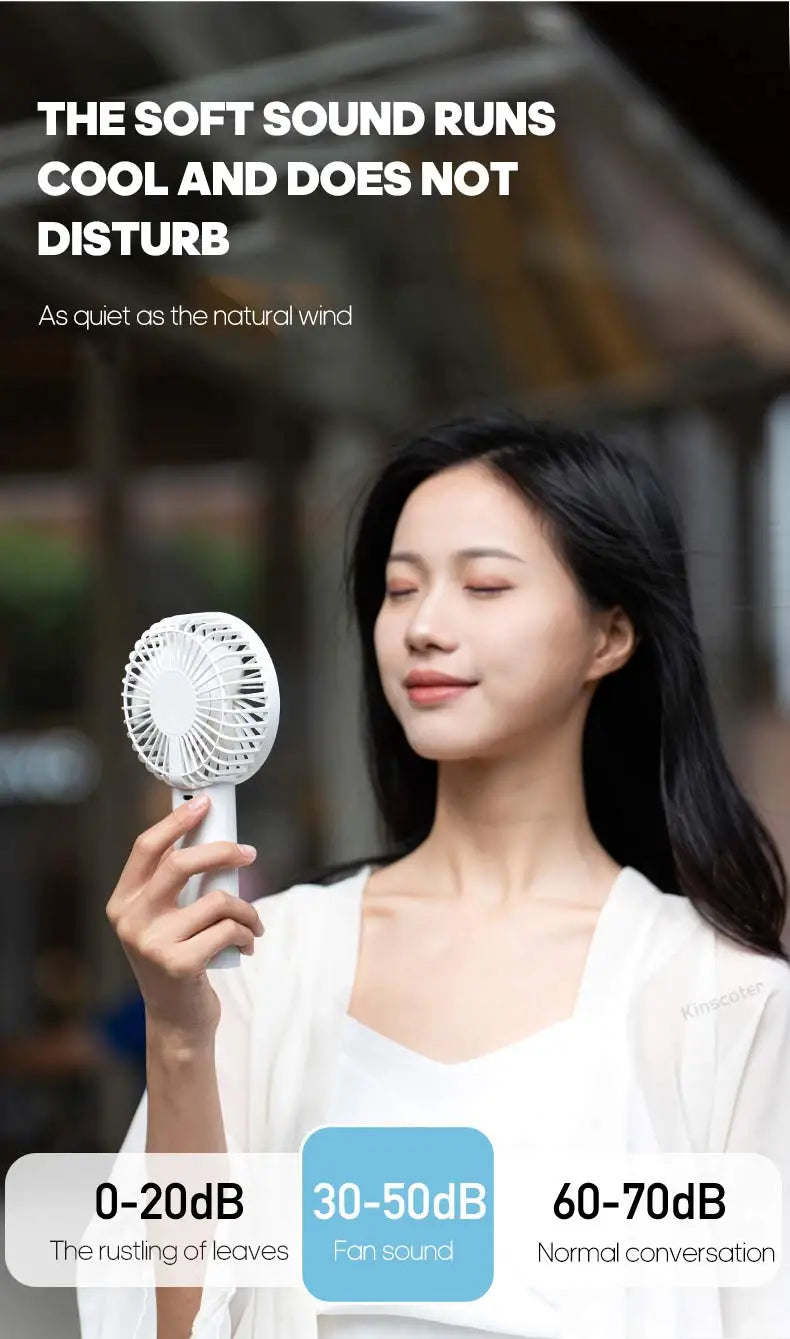 Portable Mini USB Hand Fan | Rechargeable with Night Light