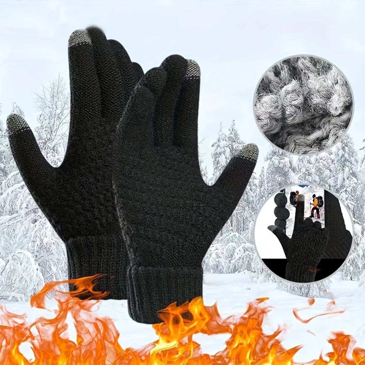 Warm Winter Touch Screen Gloves | Cozy Full Finger Mittens