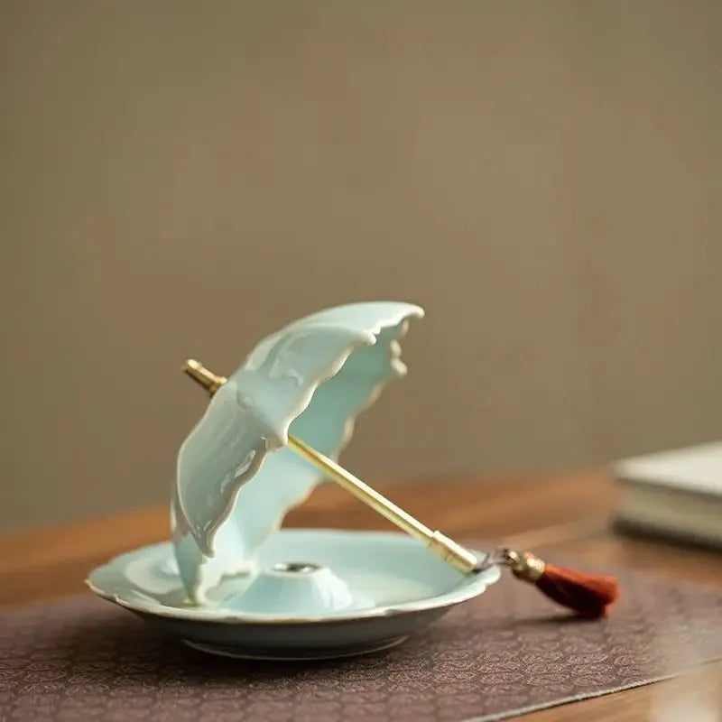 Creative Handmade Rotating Umbrella Tea Filter Set | Anti-Scald Ornament