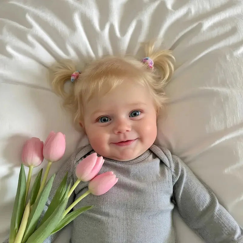 20-Inch Reborn Baby Girl Doll with Rooted Hair | Waterproof Bath Toy