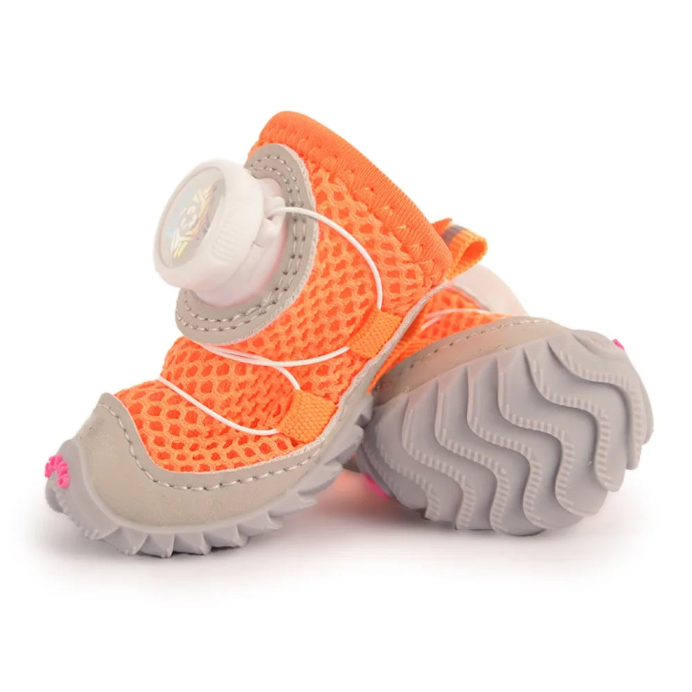 Adjustable Breathable Dog Mesh Shoes | Reflective Pet Boots Set