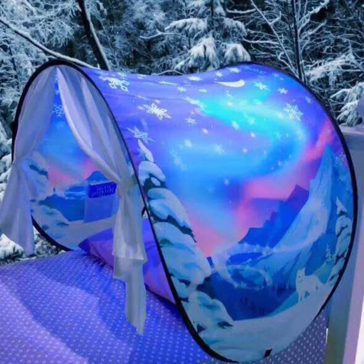 Dream Tent with Light Show for Kids | Foldable Bed Tent