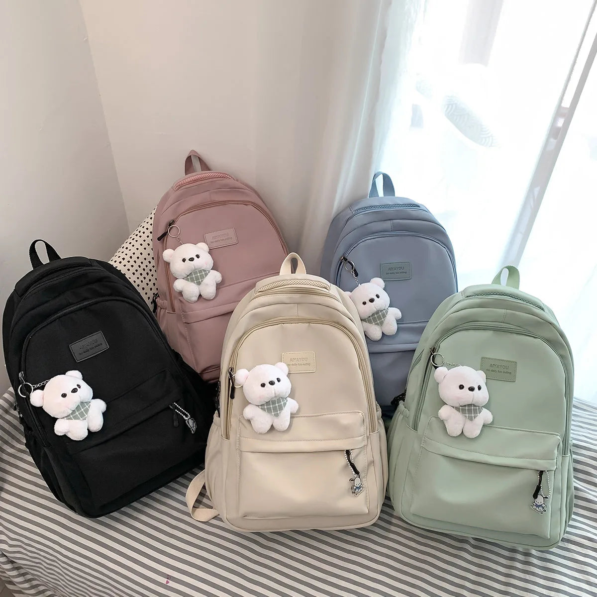 Stylish Waterproof College Backpack | Trendy Laptop School Bag