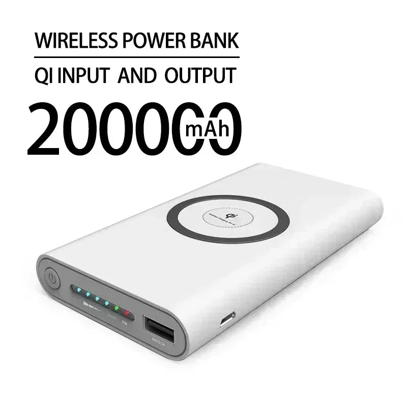 200000mAh Portable Power Bank | Two-Way Wireless Fast Charger