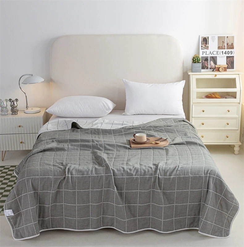 Breathable Summer Quilt | Multi-functional Cotton Towel Blanket