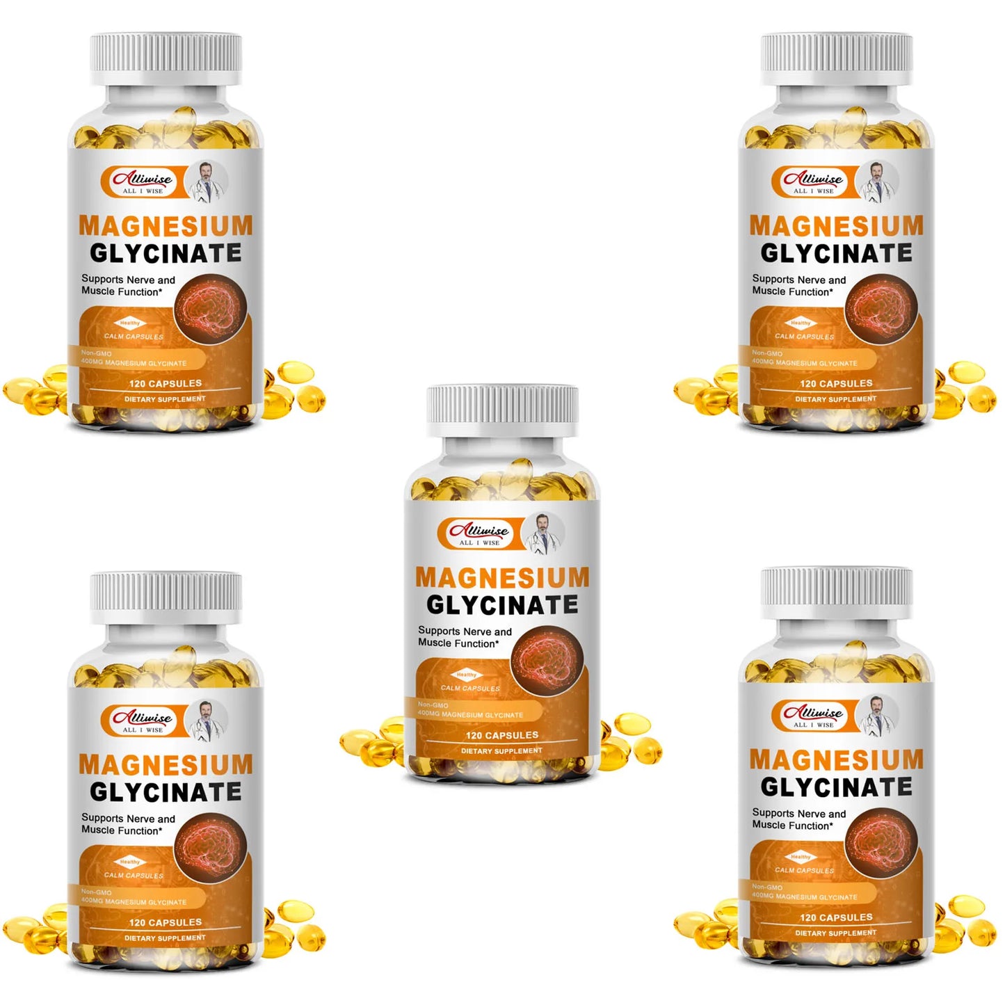 High Absorption Magnesium Glycinate Supplement | 500mg with Zinc & D3