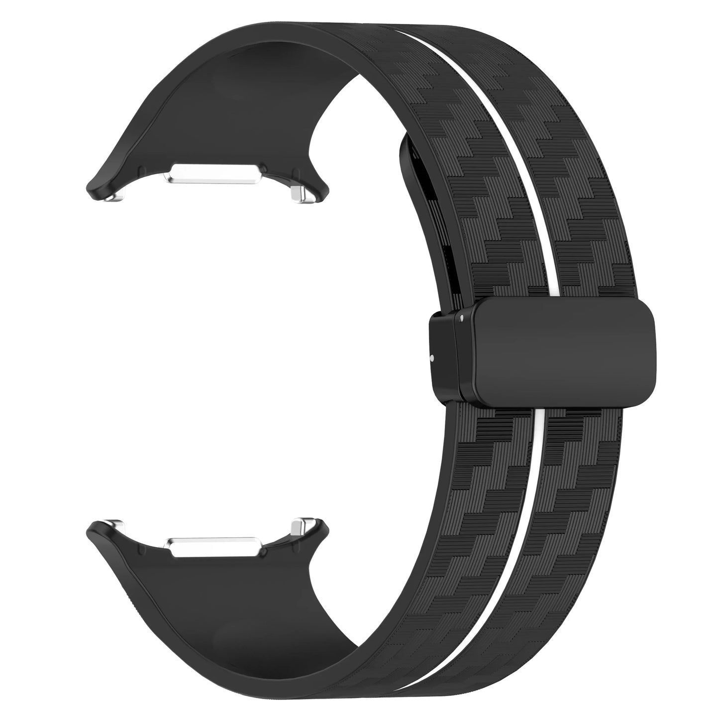 Silicone Sport Strap for 47mm Smartwatch | Magnetic Folding Clasp