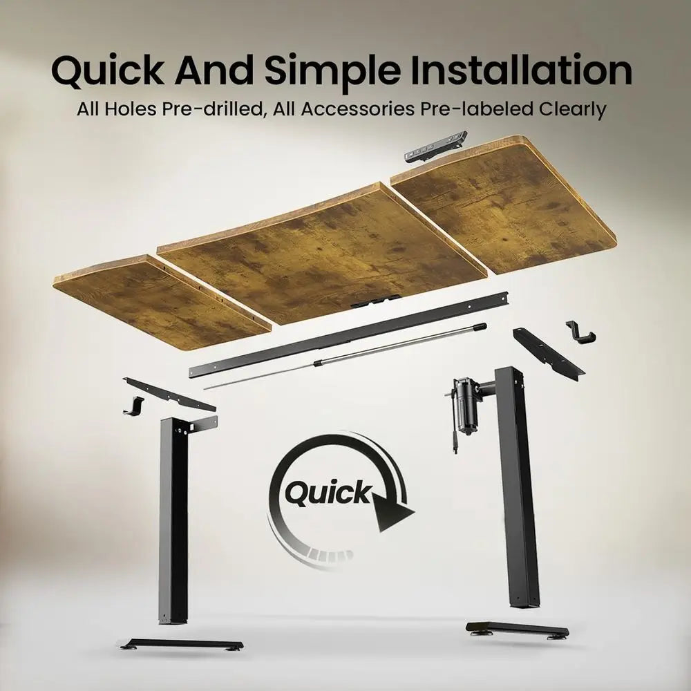 Electric Standing Desk 63 x 28 Inch | Ergonomic Sit to Stand Desk