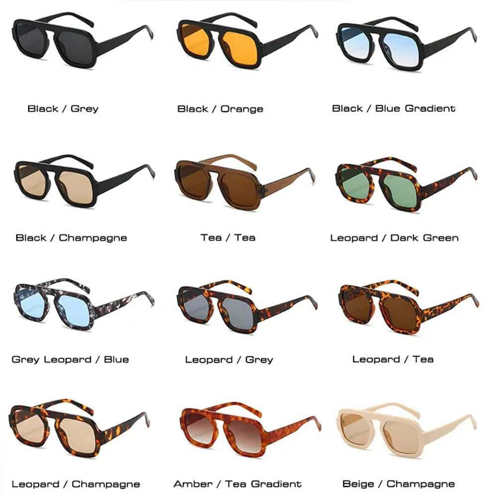 Retro Square Sunglasses for Men and Women | UV400 Protection Shades
