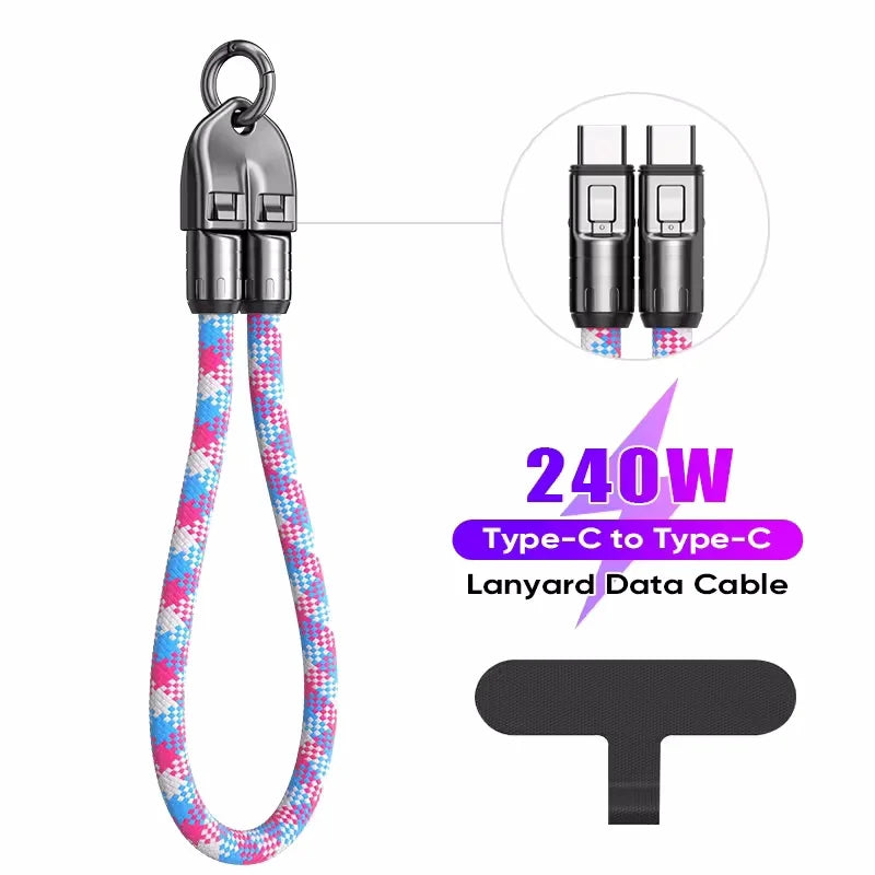 2 in 1 USB-C Phone Lanyard Charging Cable | Fast Charge & Data Transfer