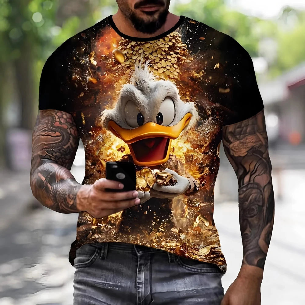 Funny Duck 3D Print Casual Tee | Breathable, Lightweight & Trendy
