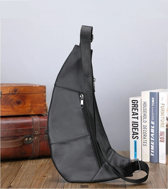 Men's Vintage Leather Sling Bag | Stylish Crossbody Outdoor Bag