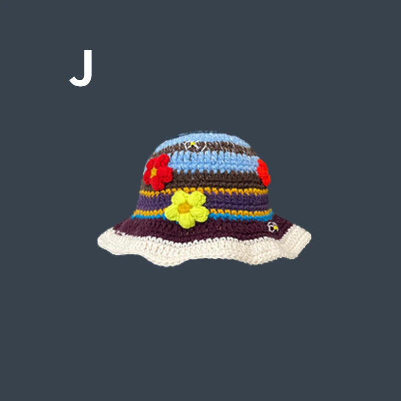 Women's Flower Crochet Bucket Hat | Handmade Spring Summer Style
