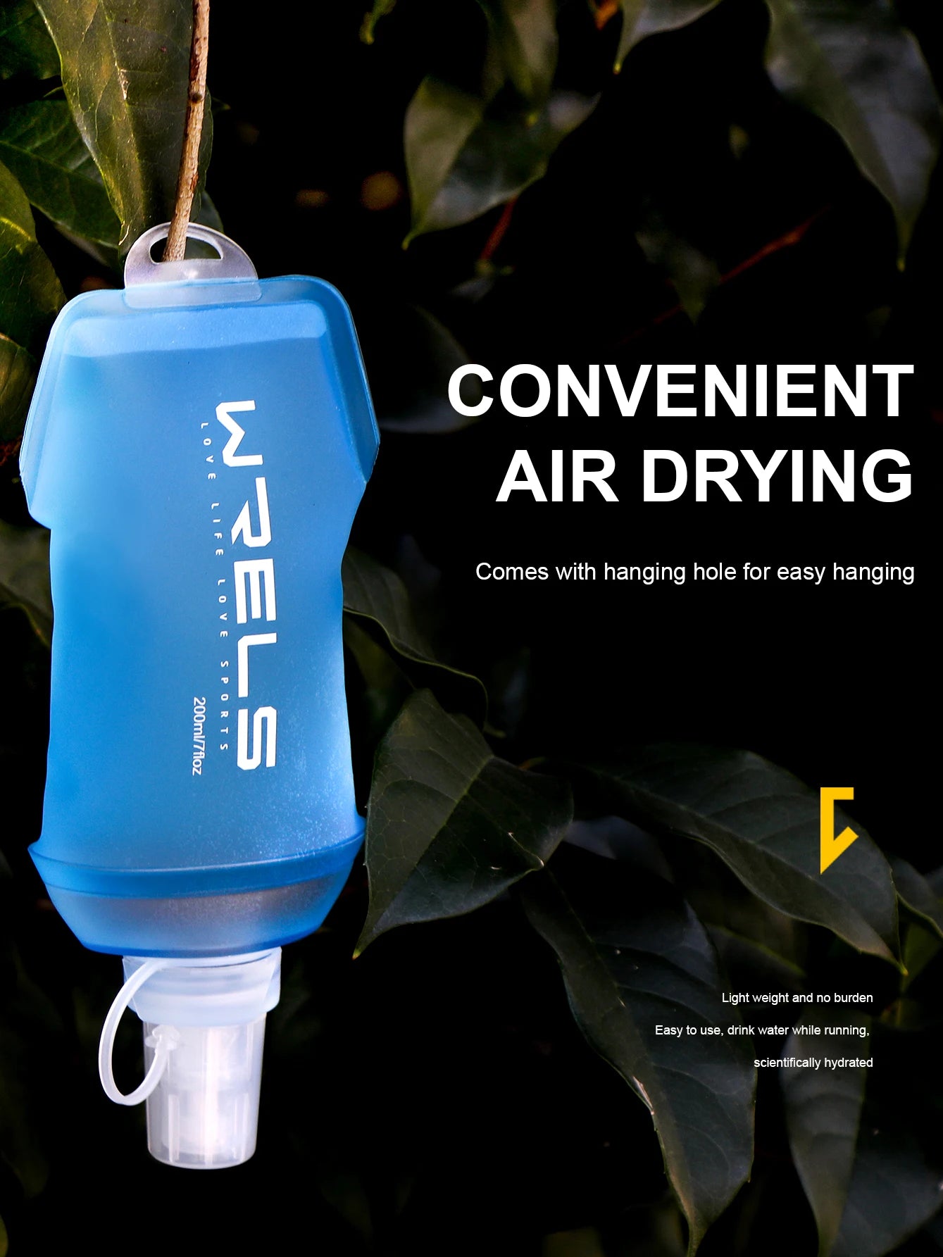 Soft Folding Water Bottle for Camping & Running | BPA Free Flask