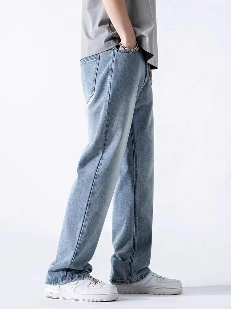 Men's Casual Wide Baggy Denim Jeans | Spring Summer Streetwear Pants