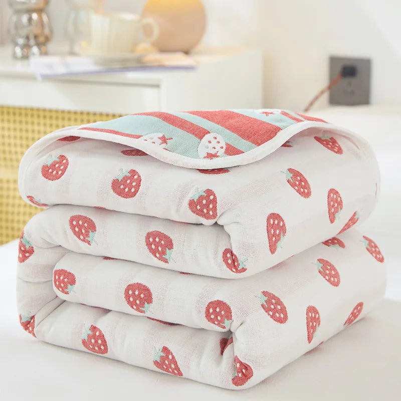 Breathable Summer Quilt | Multi-functional Cotton Towel Blanket