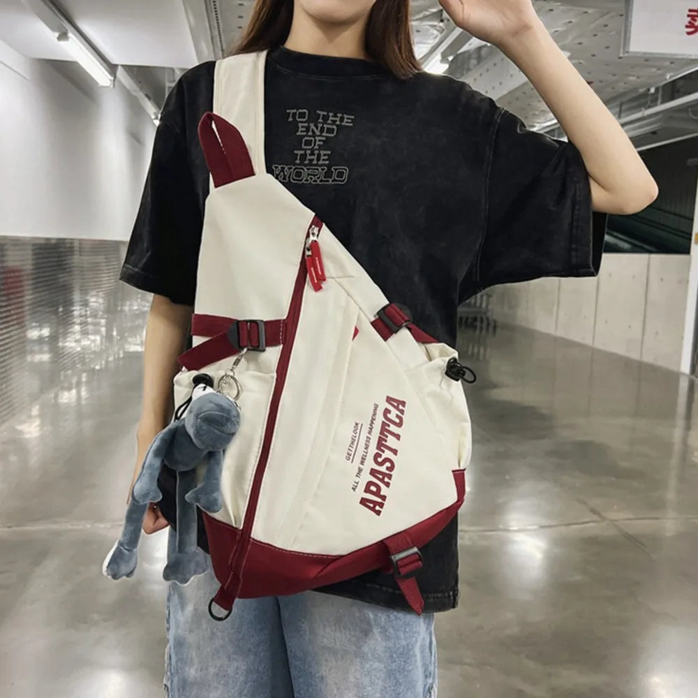Trendy Portable Nylon Crossbody Bag for Travel & Sports