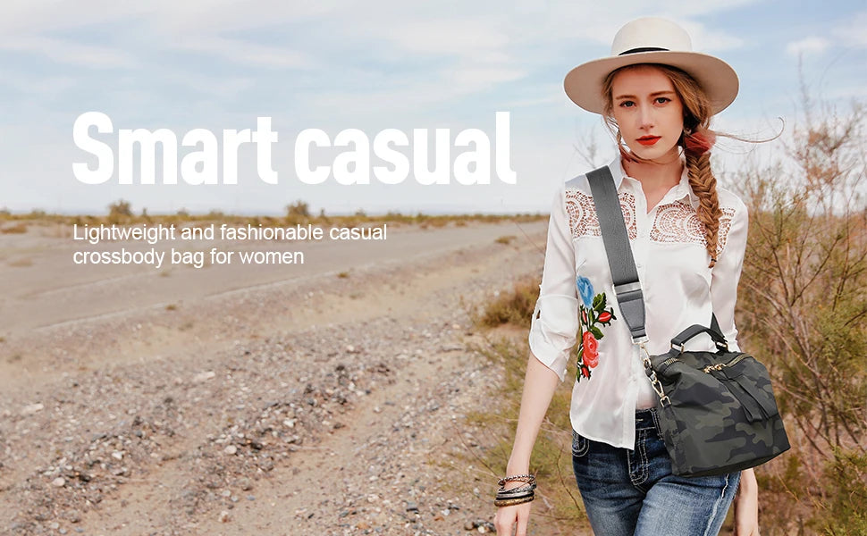 Lightweight Anti-theft Nylon Handbag | Casual Travel Shoulder Bag