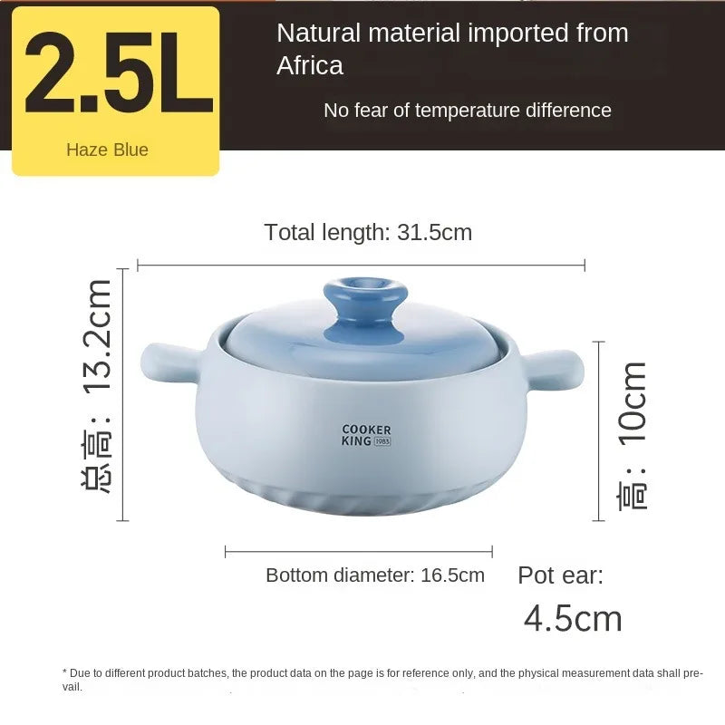 High-Temperature Resistant Ceramic Casserole Pot for Gas Stoves