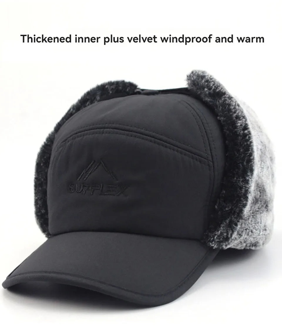 Unisex Thickened Velvet Winter Hat | Warm and Windproof Bomber Cap