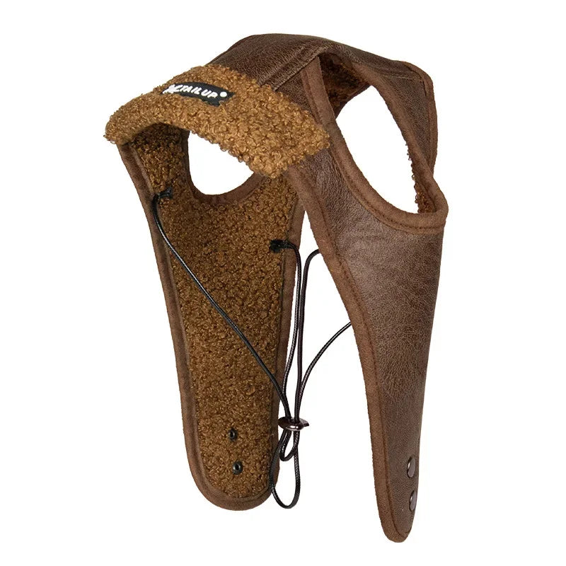 Warm Fleece Aviator Hat for Dogs | Windproof Pet Pilot Cap