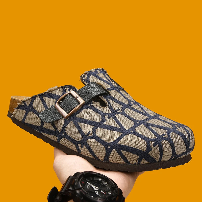 Four Seasons Classic Cork Closed Toe Shoes Versatile Soft Sole Unisex Outdoor Beach Casual Comfort Daily Slippers