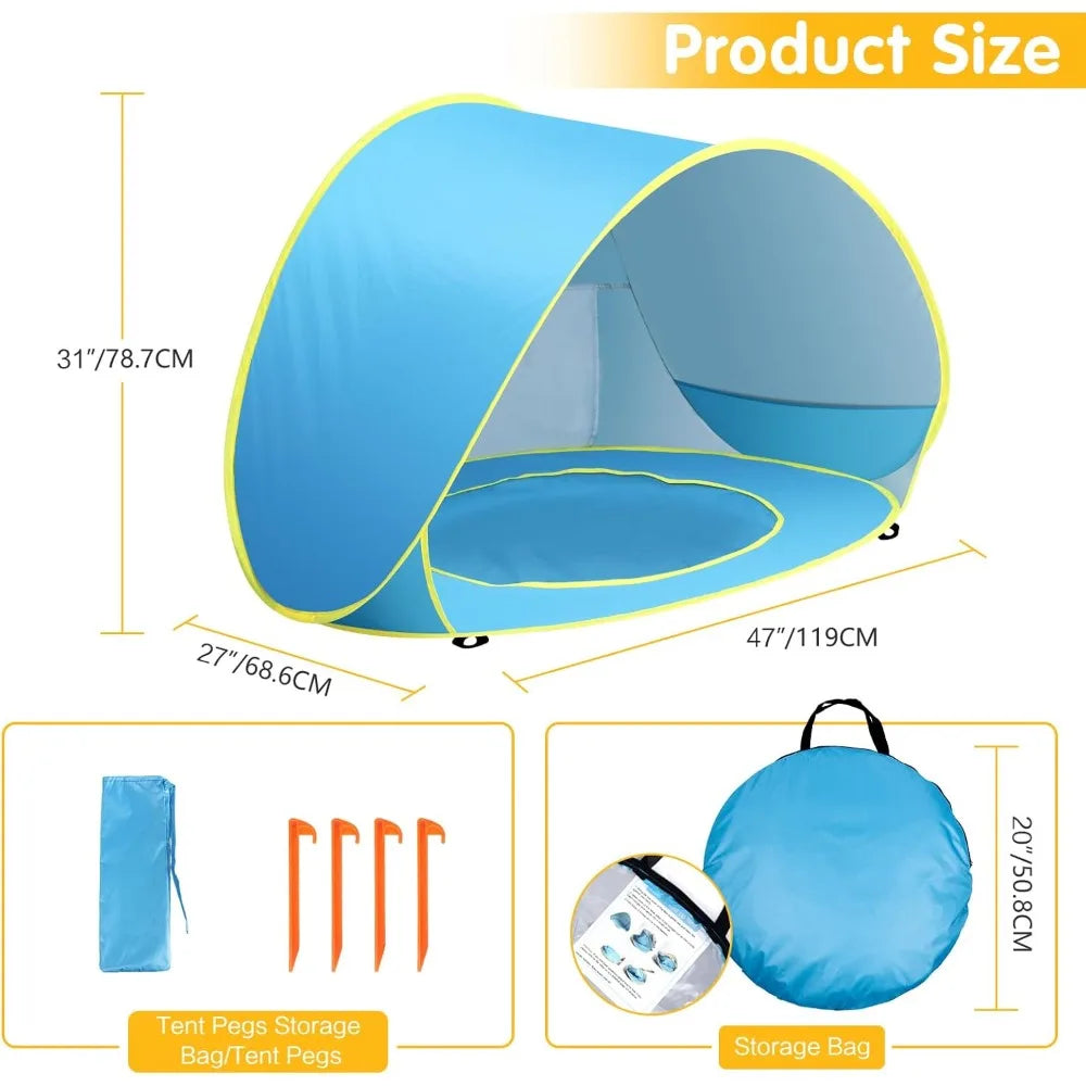 Portable Beach Shade Tent for Infants | UV Protection & Easy Setup