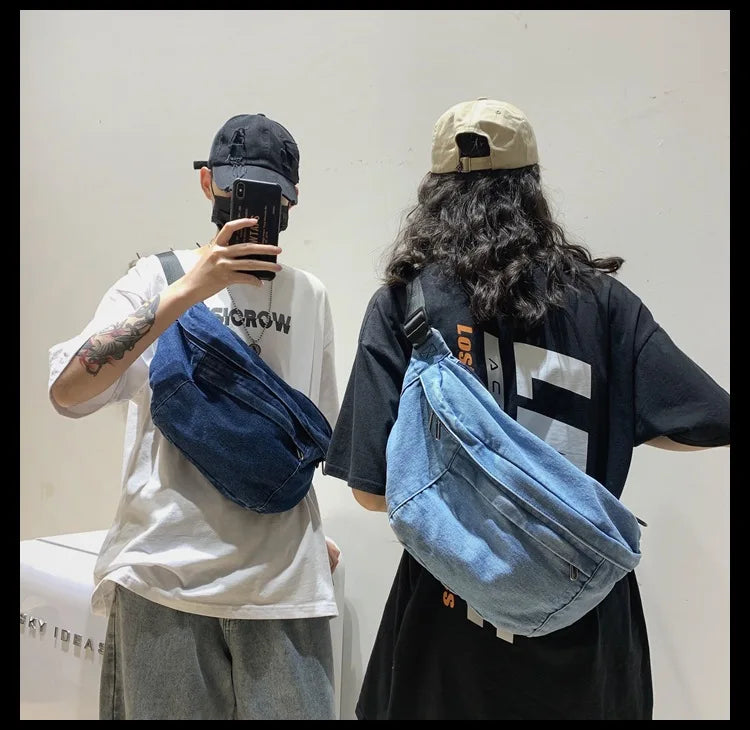 High Quality Denim Waist Bag | Stylish Crossbody Fanny Pack