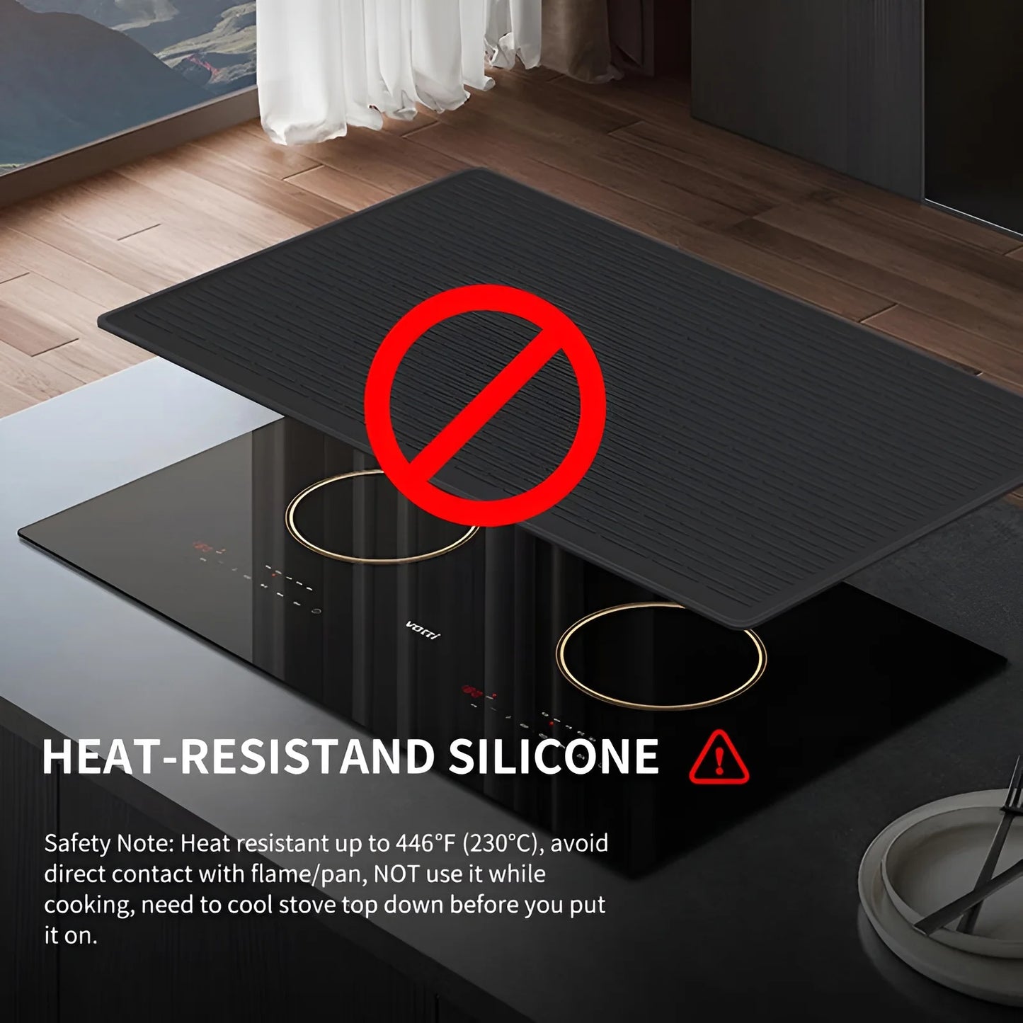 Extra Large Silicone Stove Top Cover | Heat Resistant & Non-Slip Protector