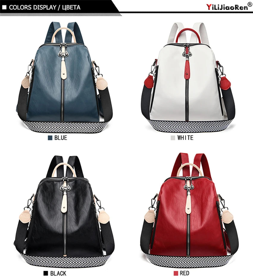 Stylish Women's Soft Leather Backpack | Ideal for Travel & School