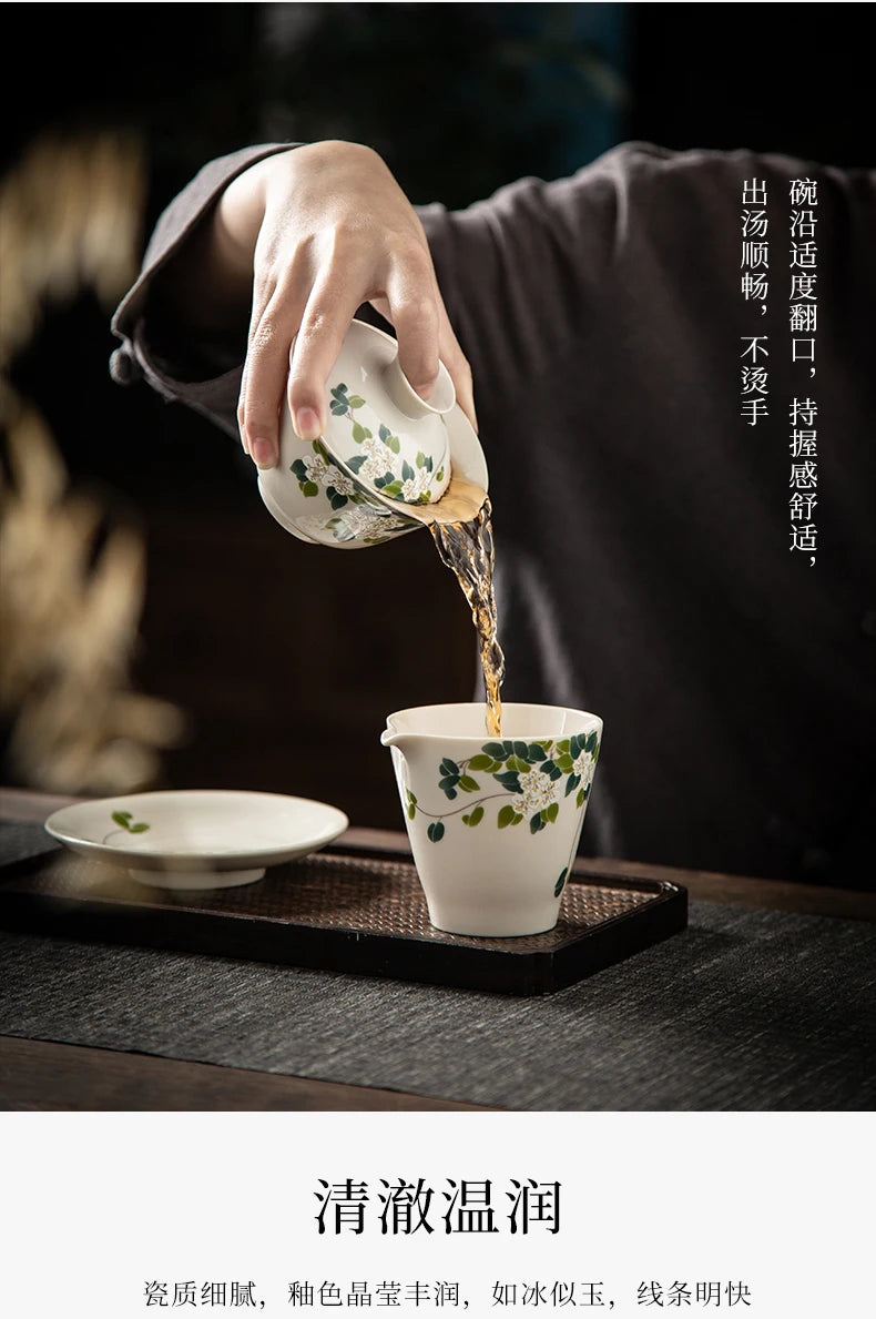 Elegante Gaiwan de Cerámica Gris | Juego de Té Kung Fu Perfecto
