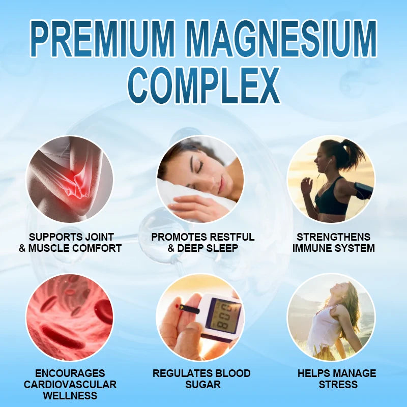 Complex Magnesium Capsule Supplements for Sleep & Muscle Support