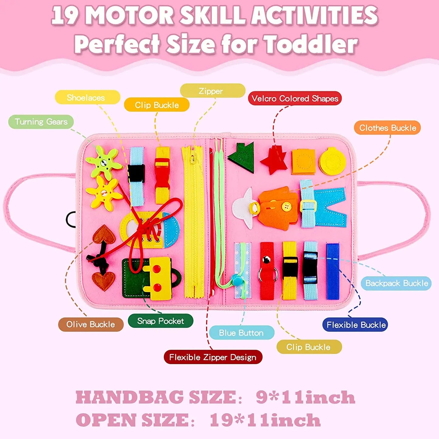 Montessori Busy Board | Toddler Sensory Activity for Skill Development