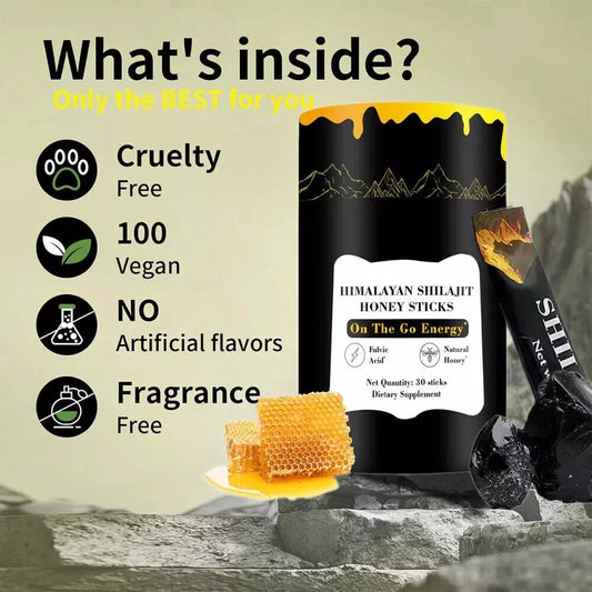 Himalayan Shilajit Sticks with Honey | Energy & Immune Support