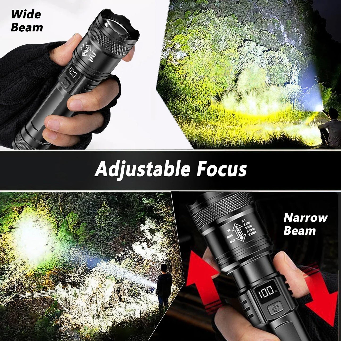 2000LM Ultra Bright Tactical Flashlight | Emergency Ready Lighting