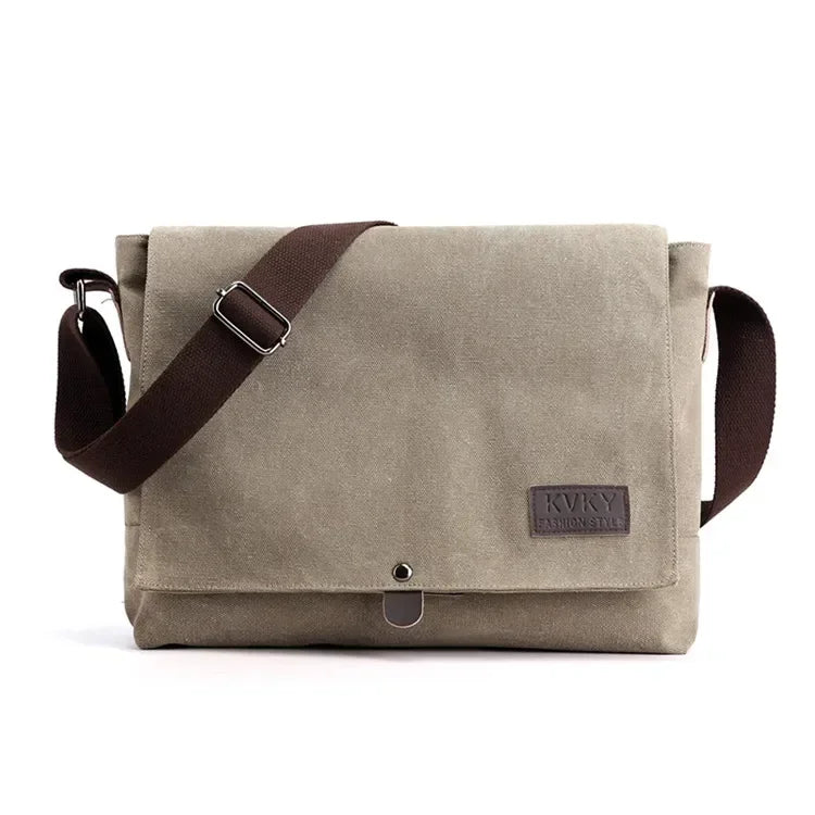 Bolso bandolera de lona de alta calidad para hombre | Elegante bolso satchel